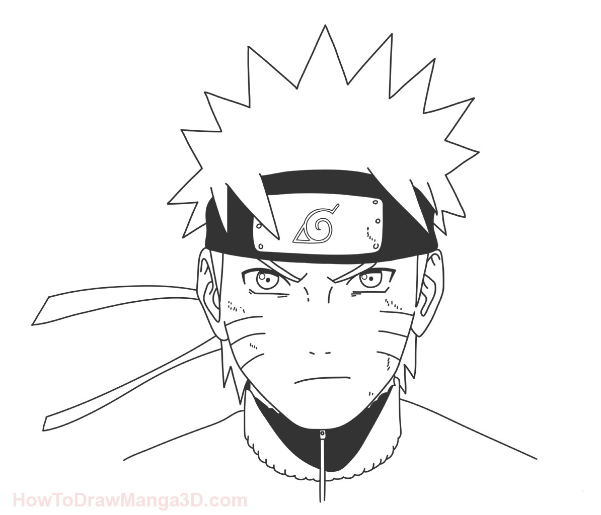 How To Draw Naruto Face For Beginners
