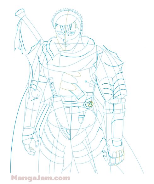 Guts Drawing Tutorial How to Draw Guts from Berserk - MANGA-JAM.com