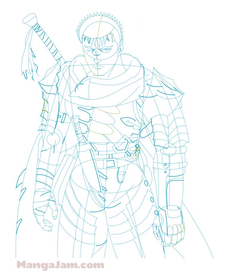 Guts Drawing Tutorial How to Draw Guts from Berserk - MANGA-JAM.com