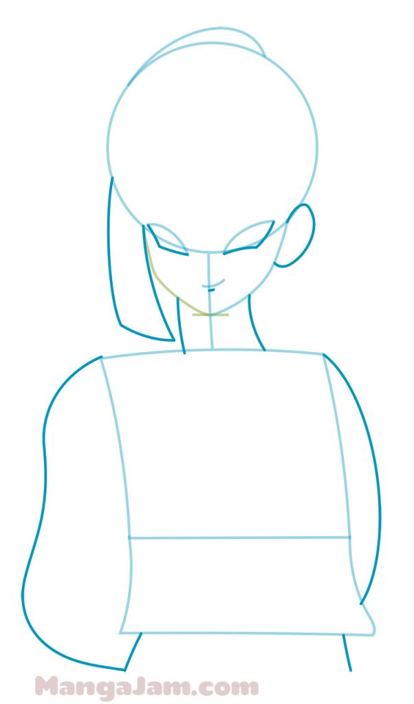 Android 18 Easy Draw How to Draw Anroid 18 from Dragon Ball - MANGA-JAM.com