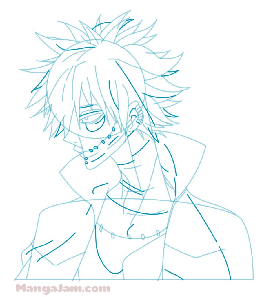 How to Draw Dabi from Boku No Hero Academia - MANGA-JAM.com