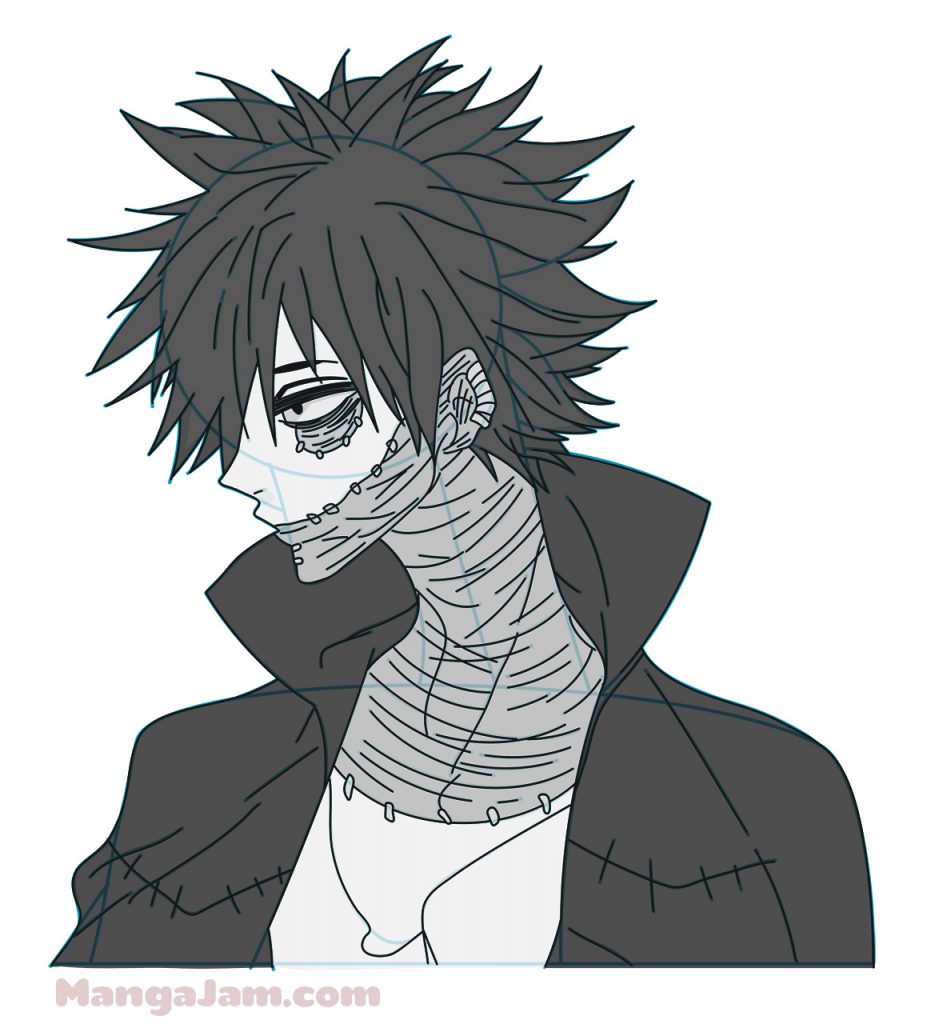 How to Draw Dabi from Boku No Hero Academia - MANGA-JAM.com