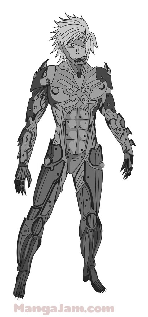 How to Draw Raiden from Metal Gear - MANGA-JAM.com