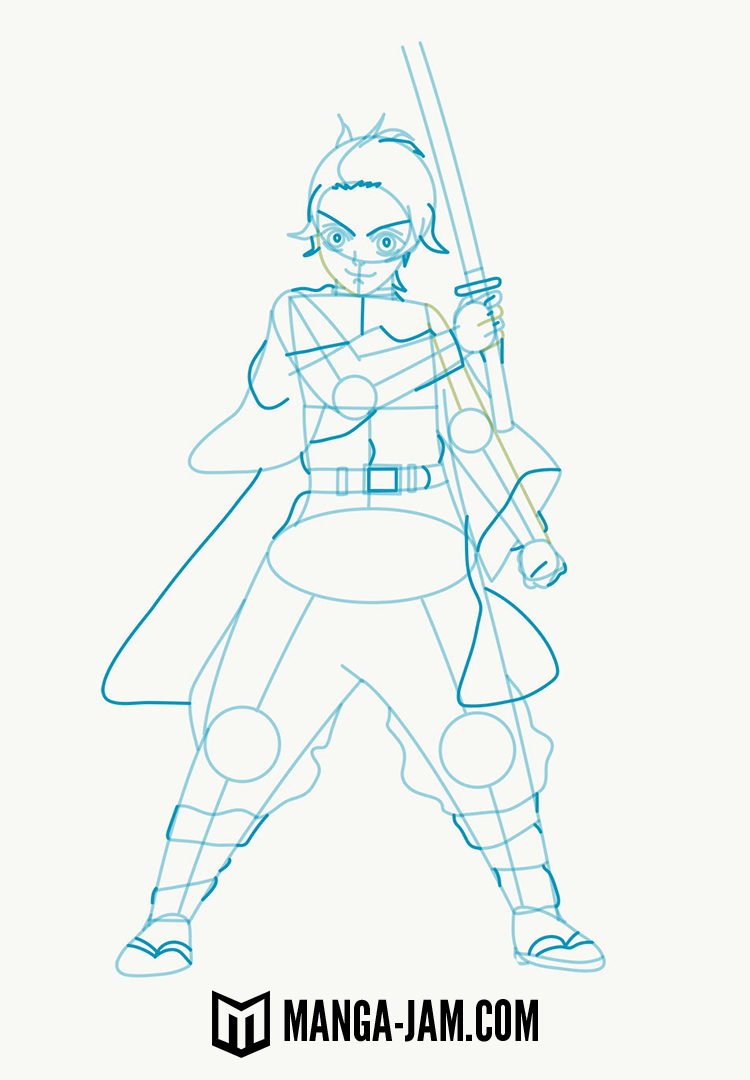How to Draw Kamado Tanjirou from Kimetsu No Yaiba 05
