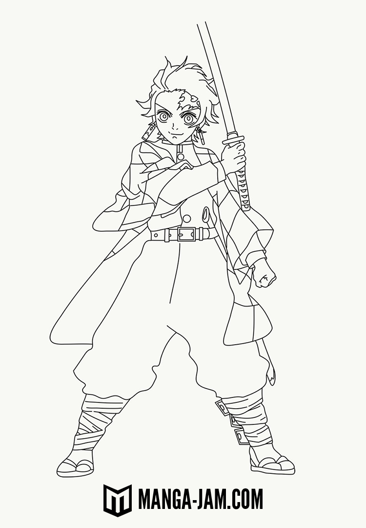 How to Draw Kamado Tanjirou from Kimetsu No Yaiba 10