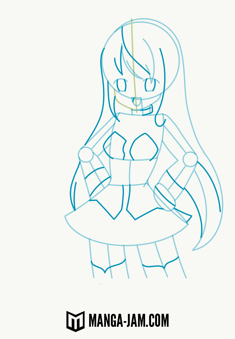 How to Draw Rena from Elsword 04