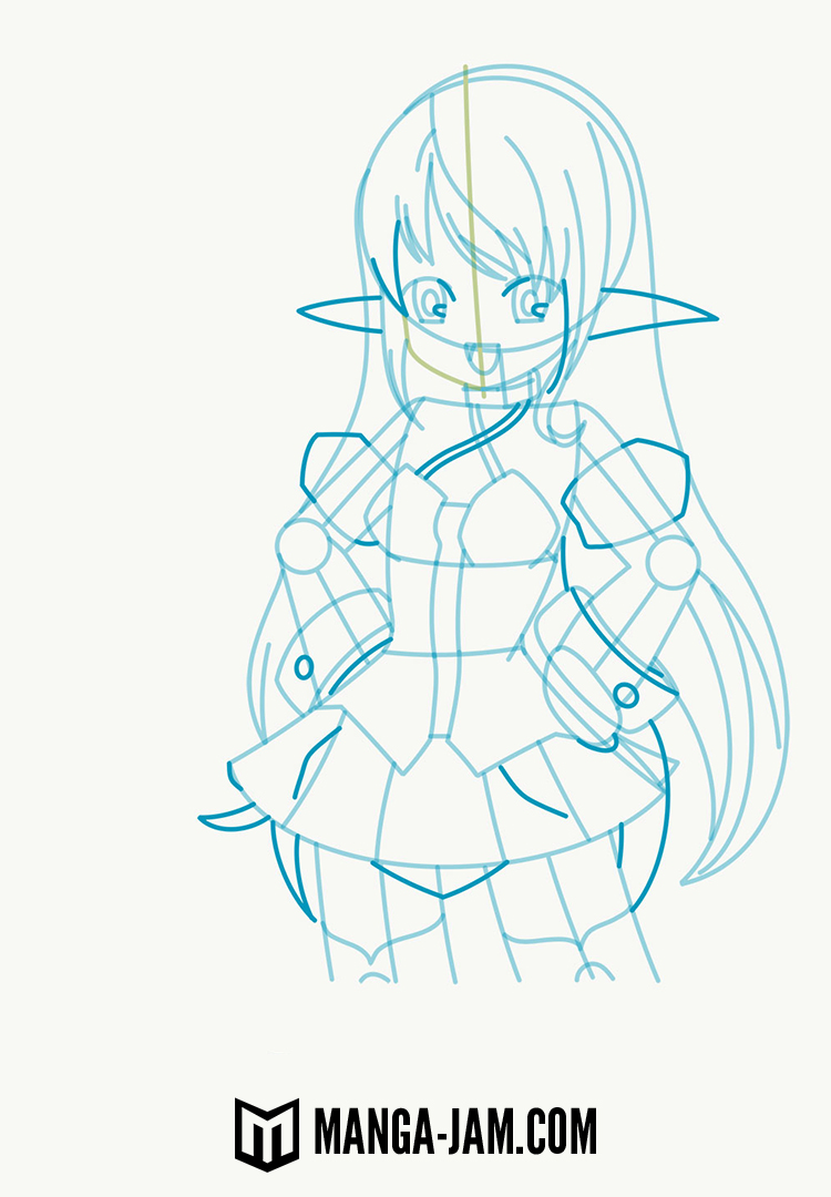 How to Draw Rena from Elsword 06