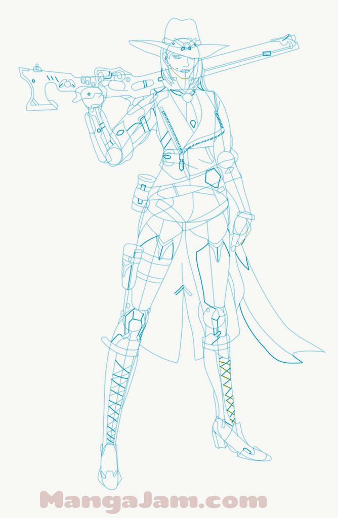 How-Draw-Ashe-Overwatch-08 - MANGA-JAM.com