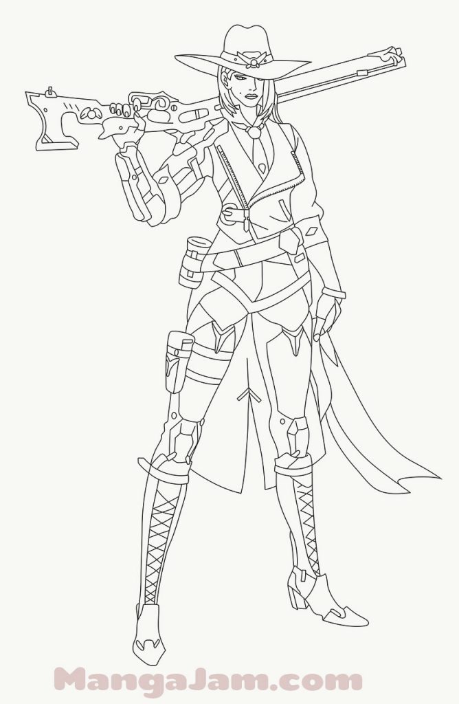 How-Draw-Ashe-Overwatch-10 - MANGA-JAM.com
