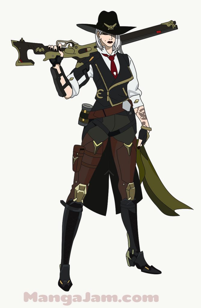 How-Draw-Ashe-Overwatch-11 - MANGA-JAM.com