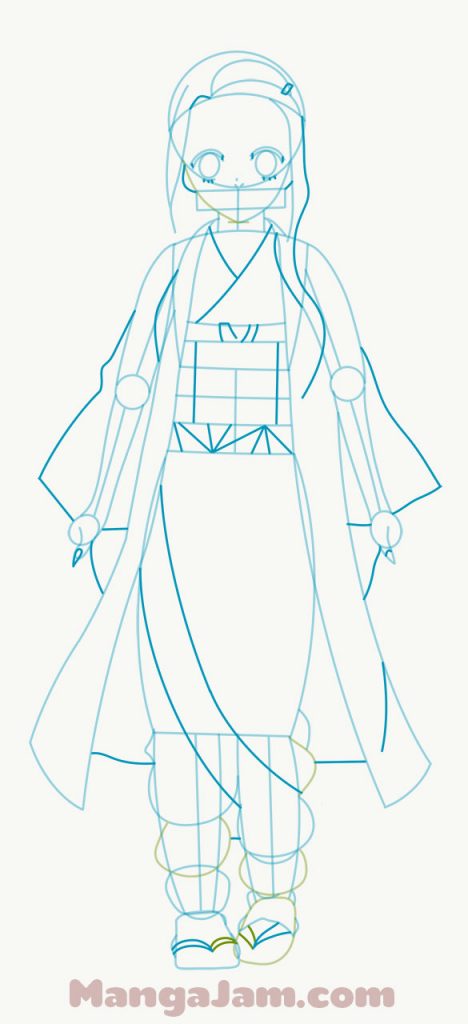 How-Draw-Nezuko-Kamado-Kimetsu-No-Yaiba-5 - MANGA-JAM.com