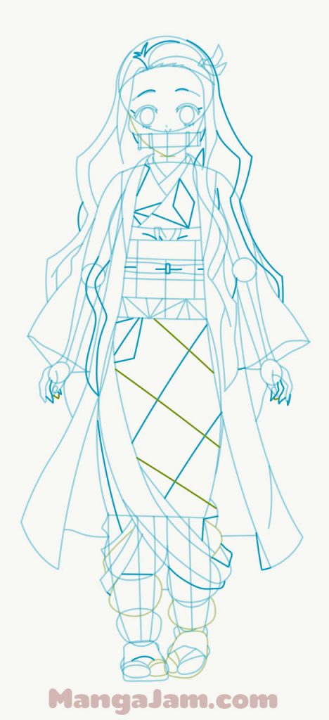 How-Draw-Nezuko-Kamado-Kimetsu-No-Yaiba-7 - MANGA-JAM.com