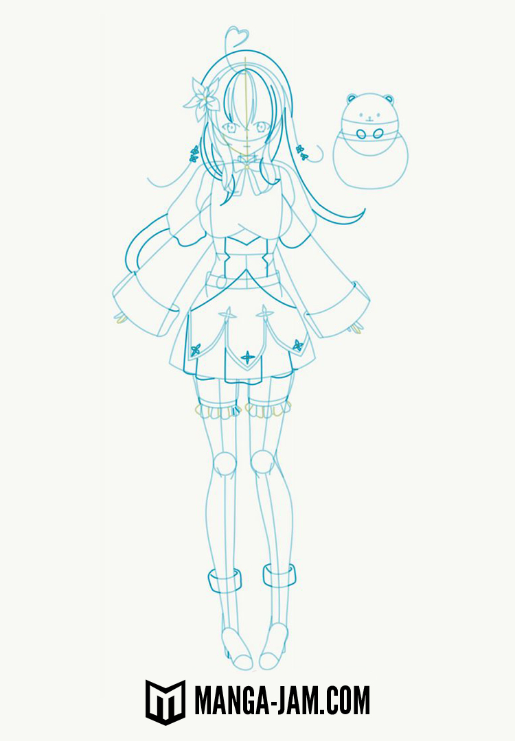 How to Draw Yukihana Lamy from hololive 5th Generation 05