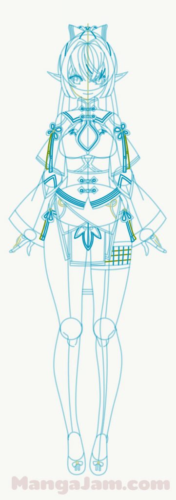 How-Draw-Shiranui-Flare-Hololive-08 - MANGA-JAM.com
