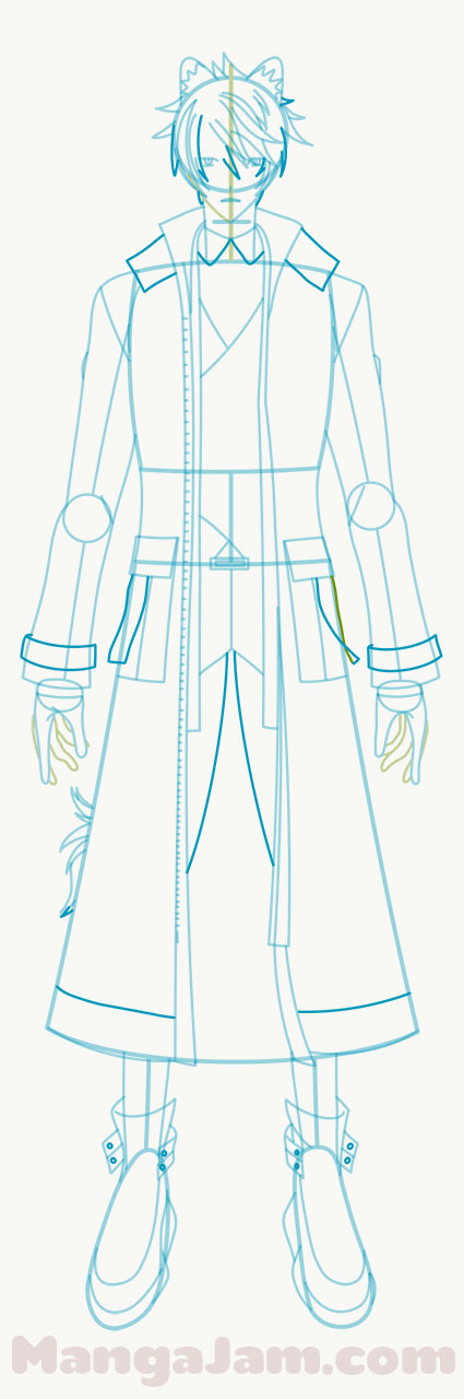 How to draw Kageyama Shien from Holostars 3rd Generation - MANGA-JAM.com