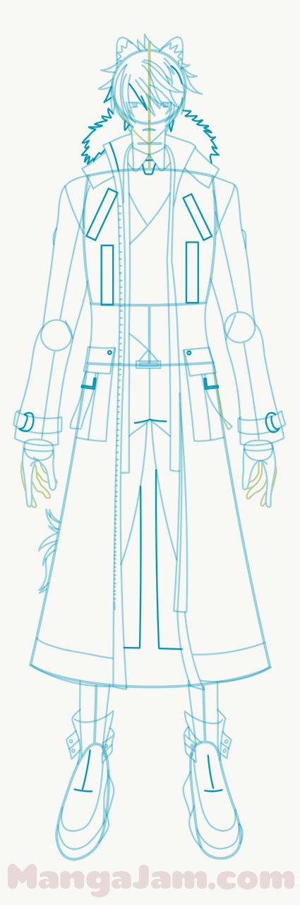 How to draw Kageyama Shien from Holostars 3rd Generation - MANGA-JAM.com