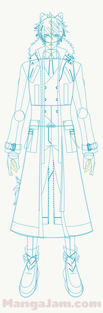 How to draw Kageyama Shien from Holostars 3rd Generation - MANGA-JAM.com