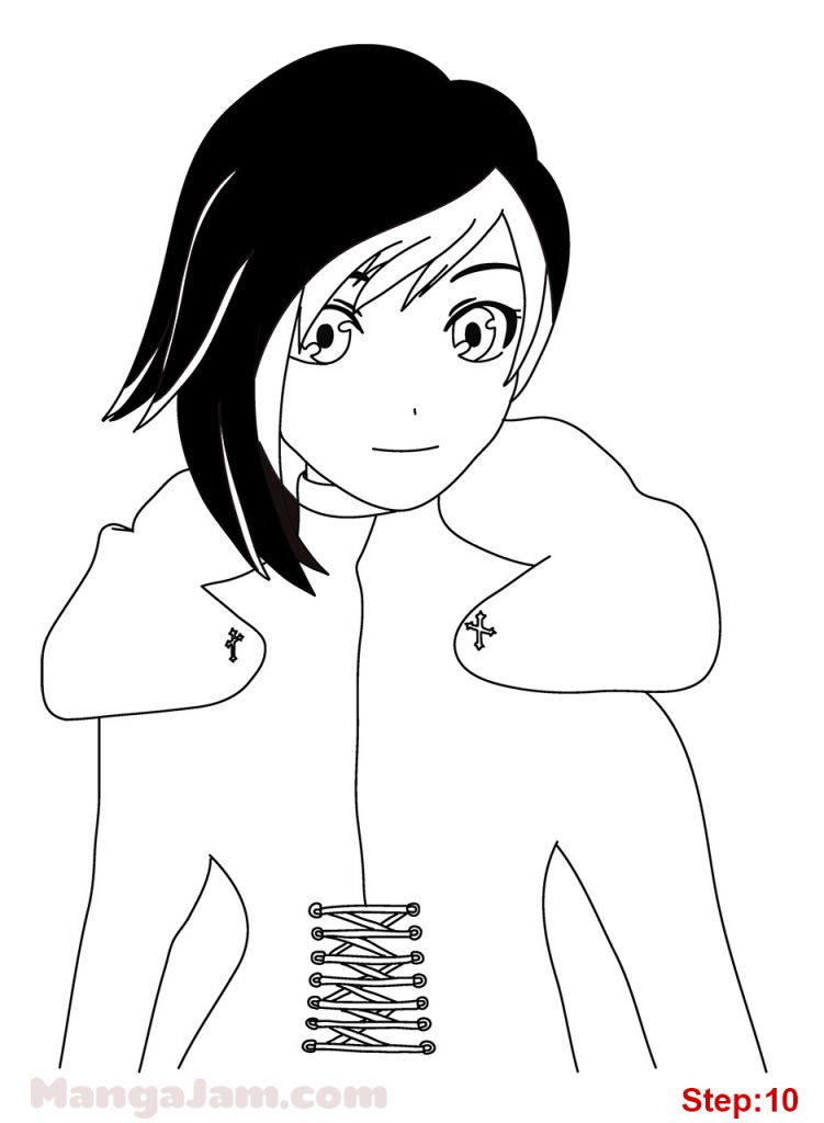 Ruby Rube Drawing How to Draw Ruby Rose from RWBY - MANGA-JAM.com