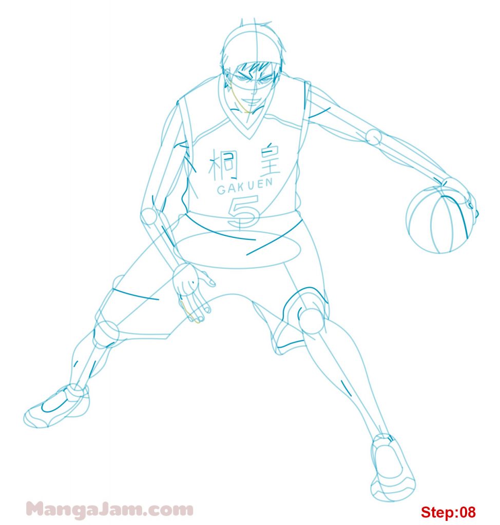 How to Draw Daiki Aomine from Kuroko No Basuke - MANGA-JAM.com