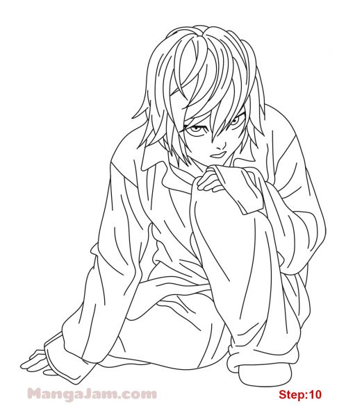 Draw Neby How to Draw Near from Death Note - MANGA-JAM.com