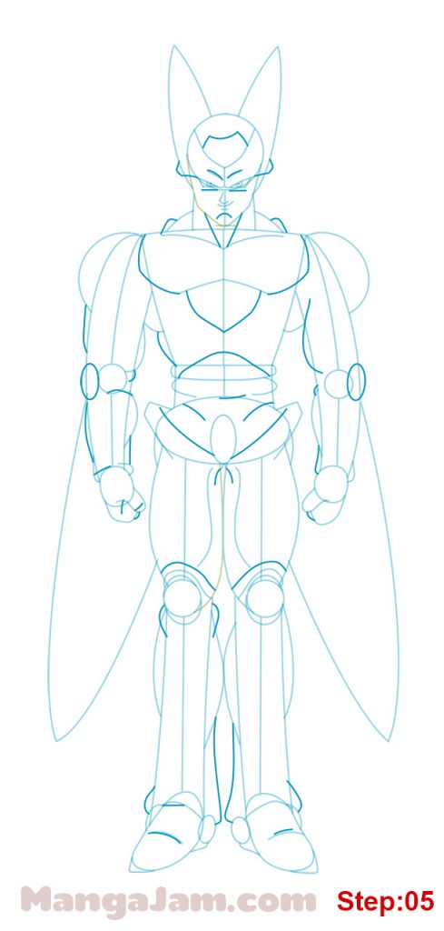 How to Draw Cell from Dragon Ball - MANGA-JAM.com