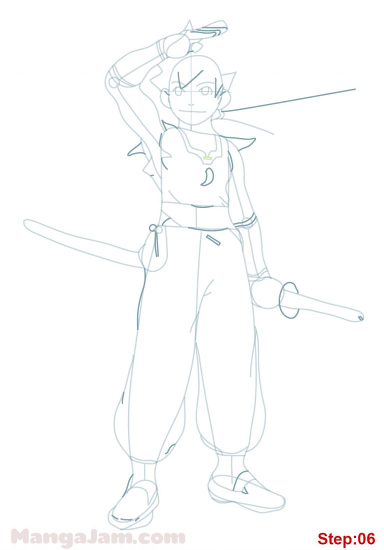 How to Draw Ryu from Breath of Fire IV - MANGA-JAM.com