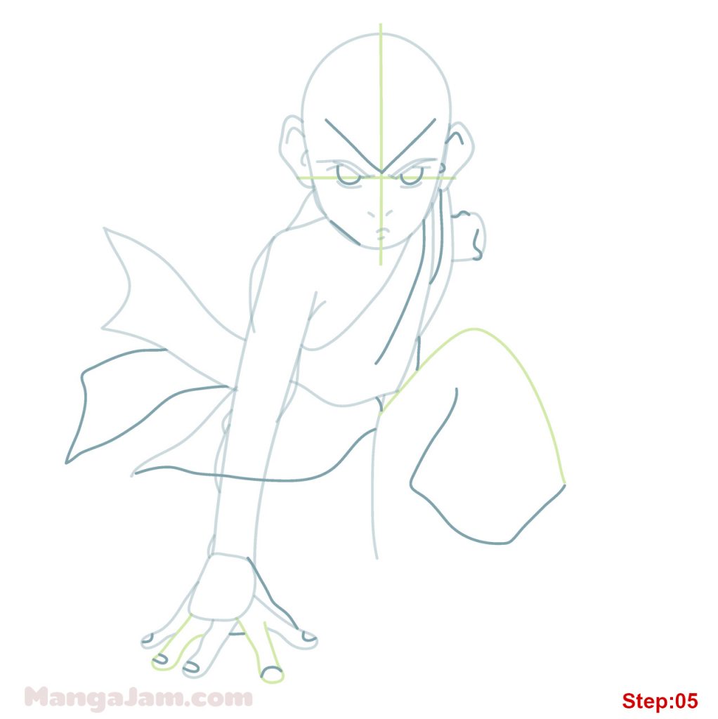 How to Draw Aang from Avatar - MANGA-JAM.com
